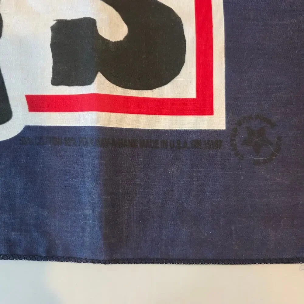 Vintage Texas State Flag Map Bandana Made in USA Y2K Western Hankie